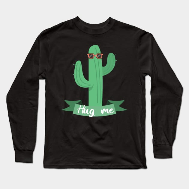 Cactus hug me Long Sleeve T-Shirt by maxcode